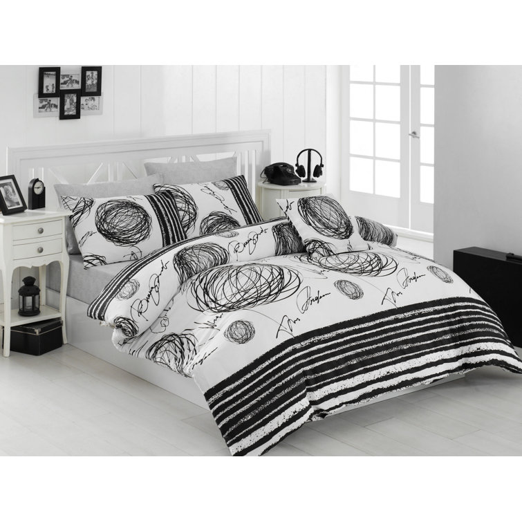 Bless international Cotton Blend Abstract Duvet Cover Set Wayfair Canada
